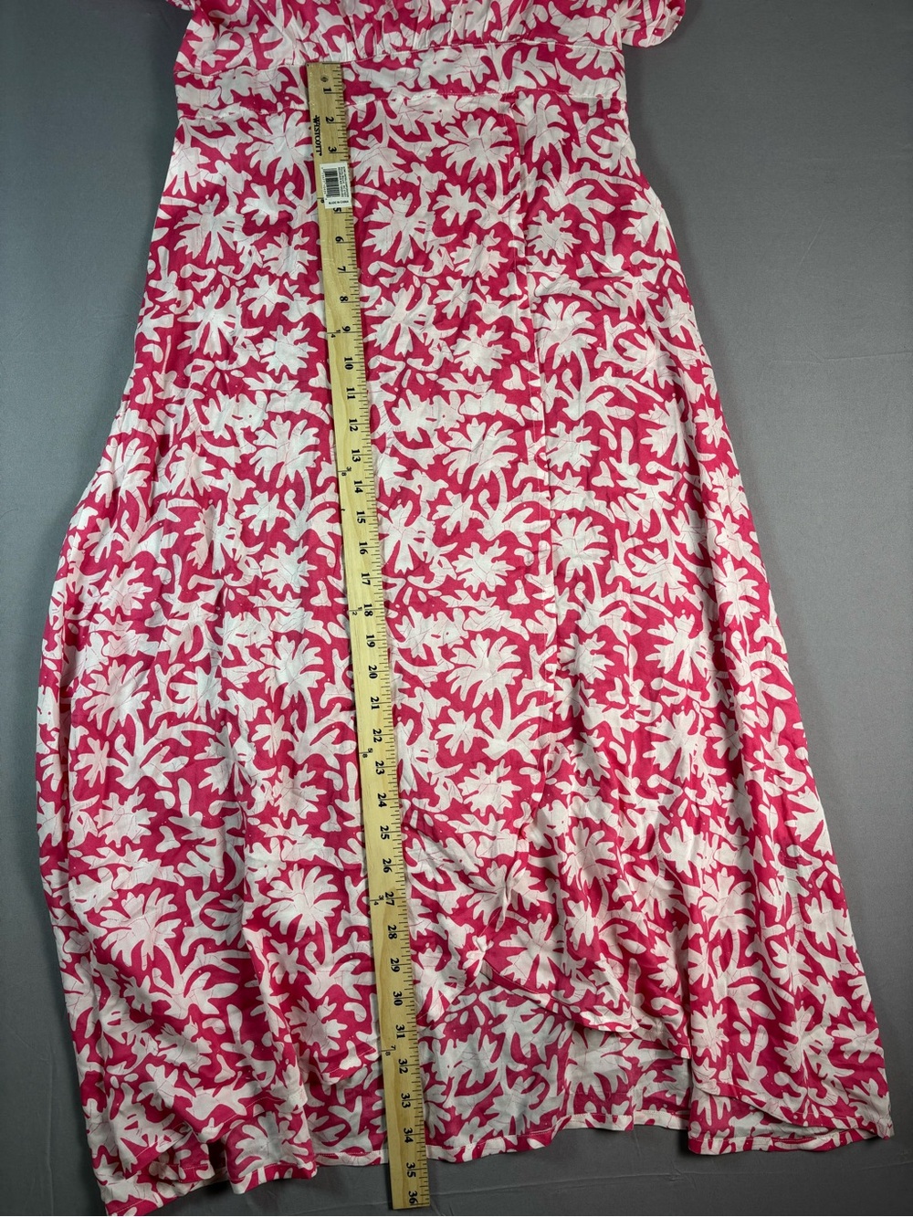 Lanidor Pink & White Floral Midi Dress Size Large New With Tags Resort Dress - Picture 6 of 10